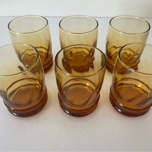 Amber Glass Tumbler Set